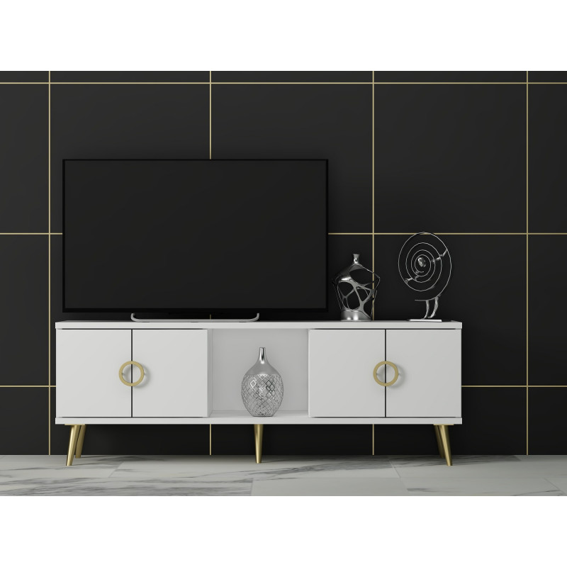 Mueble TV Cey Blanco Practica Hogar Mueble TV Cey Blanco Practica Hogar