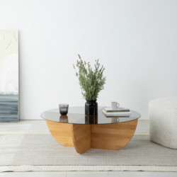 Mesa de centro Lily Wood humo Roble Practica Hogar