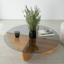 Mesa de centro Lily Wood humo Roble Practica Hogar