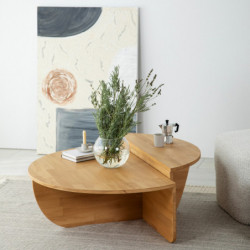 Juego de mesa de centro Podium Wood Roble Practica Hogar