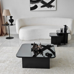 Juego de mesa de centro Jazz Negro Humo Practica Hogar