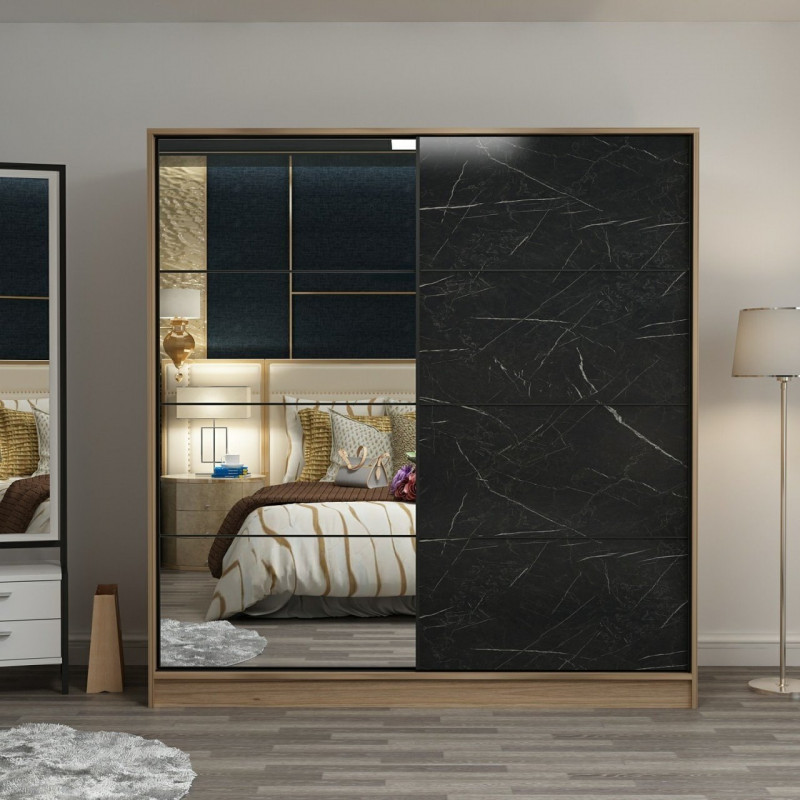 Armario Kale-3980 dore negro Practica Hogar Armario Kale-3980 dore negro Practica Hogar
