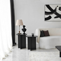 Juego de mesa auxiliar Blues Negro Practica Hogar