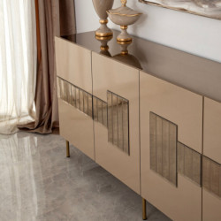 Aparador Paris Bronce Oro Practica Hogar