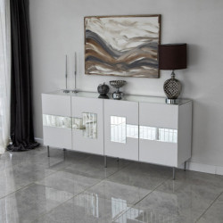 Aparador Paris Blanco Plata Practica Hogar