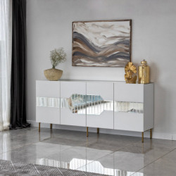 Aparador Milan Blanco Oro Practica Hogar