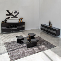 Aparador Milan Negro Humo Practica Hogar