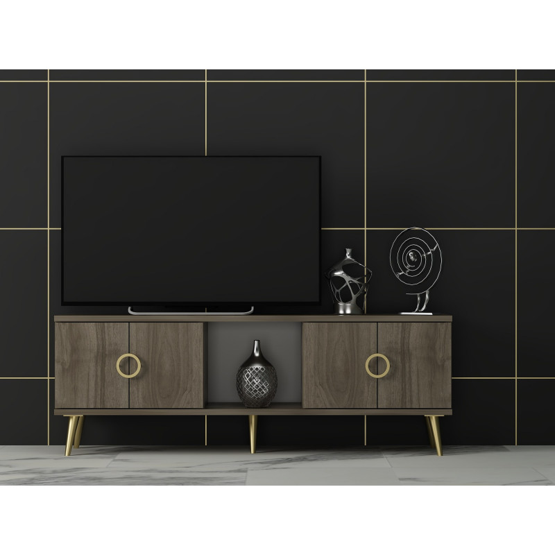 Mueble TV Cey Nogal Practica Hogar Mueble TV Cey Nogal Practica Hogar