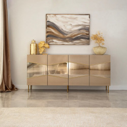 Aparador Nice Bronce Oro Practica Hogar