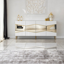 Aparador Nice Blanco Oro Practica Hogar