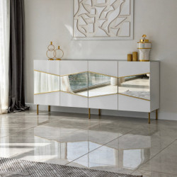 Aparador Nice Blanco Oro Practica Hogar