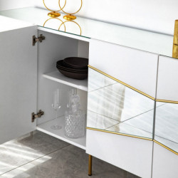 Aparador Nice Blanco Oro Practica Hogar