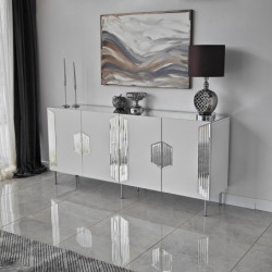 Aparador Dubai Blanco Plata Practica Hogar