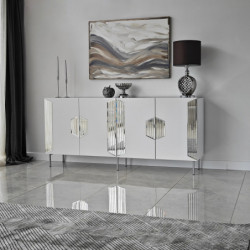 Aparador Dubai Blanco Plata Practica Hogar
