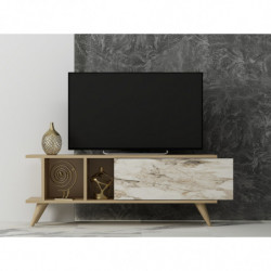 Mueble TV Liberty Roble Zafiro Mármol Practica Hogar