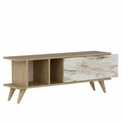 Mueble TV Liberty Roble Zafiro Mármol Practica Hogar
