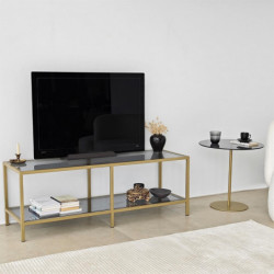 Mueble TV Basic Gris oscuro Oro Practica Hogar