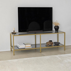 Mueble TV Basic Gris oscuro Oro Practica Hogar
