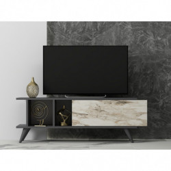 Mueble TV Liberty Antracita Mármol Practica Hogar