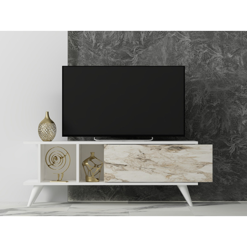 Mueble TV Liberty Blanco Mármol Practica Hogar Mueble TV Liberty Blanco Mármol Practica Hogar