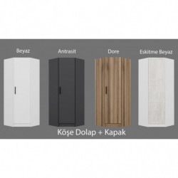 Armario Kale 1-190 blanco Beyaz Practica Hogar