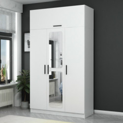 Armario Kale 3 Kapak Aynalı 235 blanco Practica Hogar