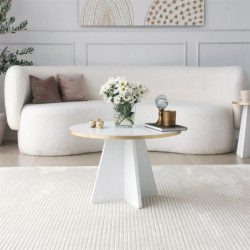 Mesa de centro Mushroom V2 Oro Blanco Practica Hogar