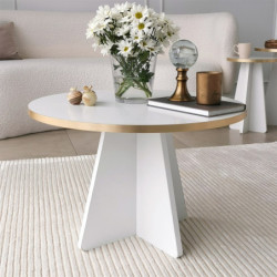 Mesa de centro Mushroom V2 Oro Blanco Practica Hogar