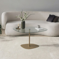 Mesa de centro Soho Transparente Oro Practica Hogar