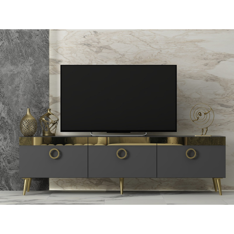 Mueble TV Safar Antracita Practica Hogar Mueble TV Safar Antracita Practica Hogar