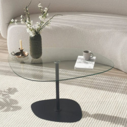 Mesa de centro Soho Transparente Negro Practica Hogar