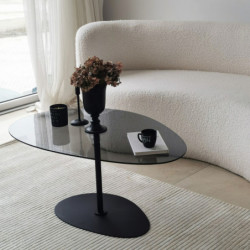 Mesa de centro Porto Gris oscuro Negro Practica Hogar