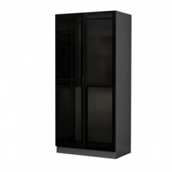 Armario Kale Glass-210 antracita negro Practica Hogar