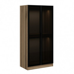 Armario Kale Glass 1-210 gris oscuro Practica Hogar
