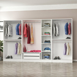 Armario Kale Mebran-8425 blanco Practica Hogar