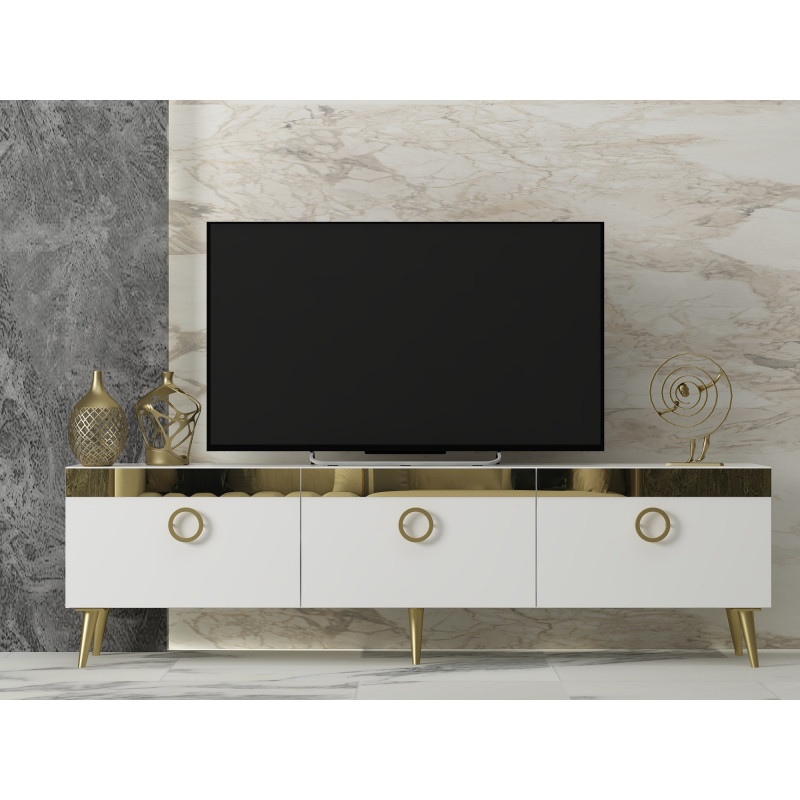 Mueble TV Safar Blanco Practica Hogar Mueble TV Safar Blanco Practica Hogar