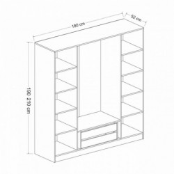 Armario Kale Plus-3045 blanco Practica Hogar