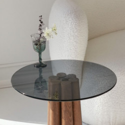 Mesa de centro Thales Nogal Gris oscuro Practica Hogar
