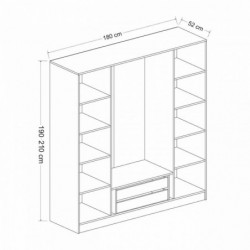 Armario Kale Plus-3908 blanco Practica Hogar