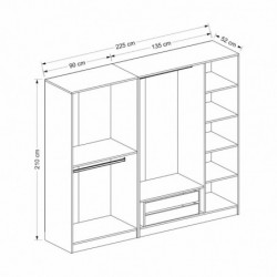 Armario Kale Plus-7785 blanco Practica Hogar