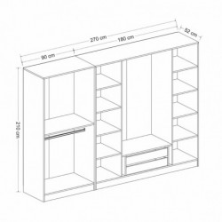Armario Kale Plus-7786 blanco Practica Hogar