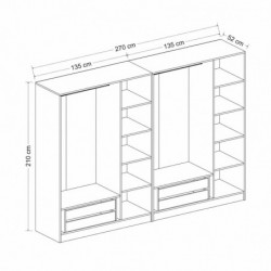 Armario Kale Plus-7787 blanco Practica Hogar