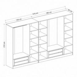 Armario Kale Plus-7789 blanco Practica Hogar