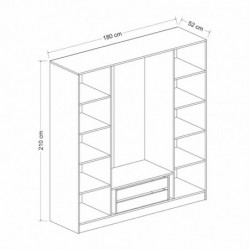 Armario Kale Plus-7802 humo Practica Hogar