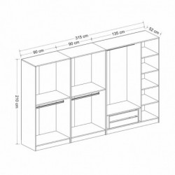 Armario Kale Plus-7806 humo Practica Hogar