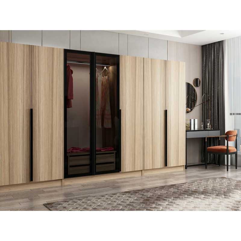 Armario Kale Plus-7822 roble humo Practica Hogar Armario Kale Plus-7822 roble humo Practica Hogar