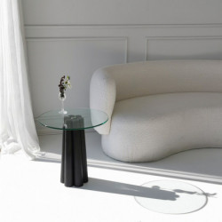 Mesa de centro Thales Transparente Negro Practica Hogar