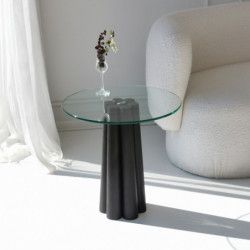 Mesa de centro Thales Transparente Negro Practica Hogar