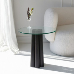 Mesa de centro Thales Transparente Negro Practica Hogar