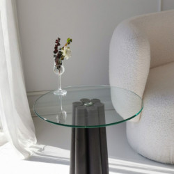 Mesa de centro Thales Transparente Negro Practica Hogar